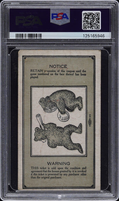 1932 World Series GM.3 Babe Ruth's "called Shot" PSA 1.5