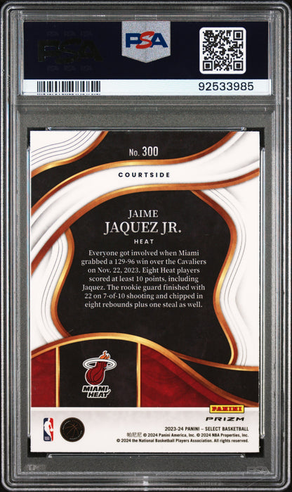 2023 Panini Select Jaime Jaquez JR. Elephant SSP PSA 9
