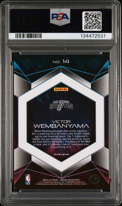 2024 Panini Mosaic Full Capacity Victor Wembanyama PSA 9
