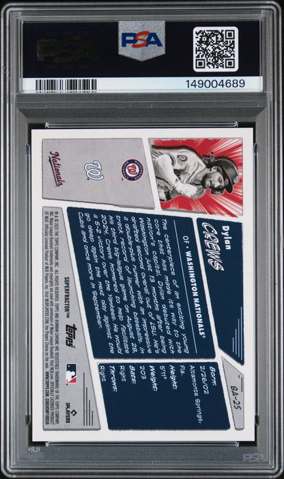 2025 Bowman Anime Dylan Crews Superfractor 1/1 PSA 8