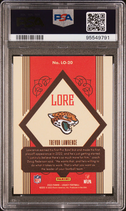 2023 Panini Legacy Lore Trevor Lawrence PSA 10