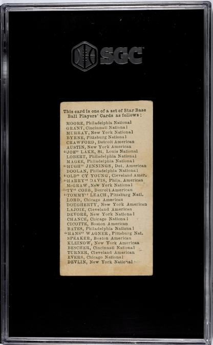 1911 George Close Candy Co. (E94) Ty Cobb SGC 4
