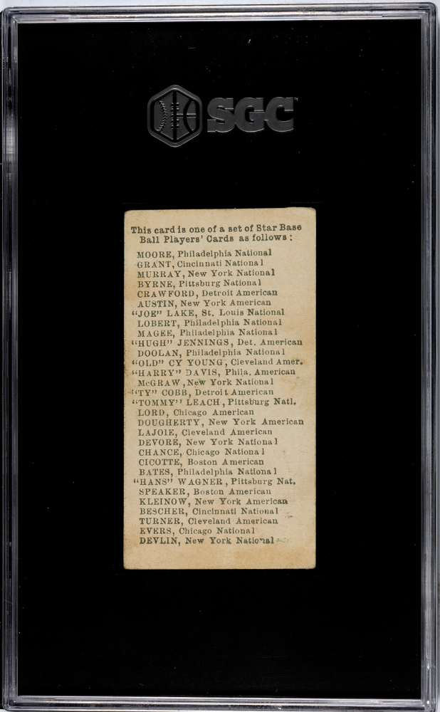 1911 George Close Candy Co. (E94) Ty Cobb SGC 4