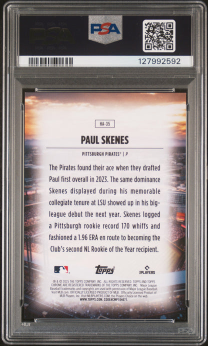 2025 Topps Chrome Home Field Advantage Paul Skenes PSA 9