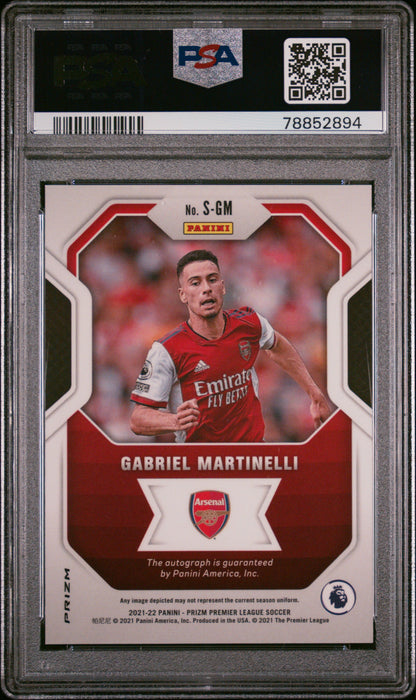 2021 Panini Prizm Premier League Gabriel Martinelli Breakaway RC Auto PSA 9