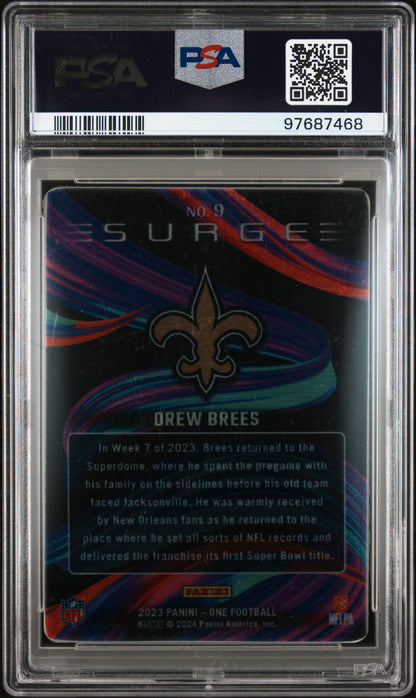 2023 Panini One Surge Drew Brees PSA 7