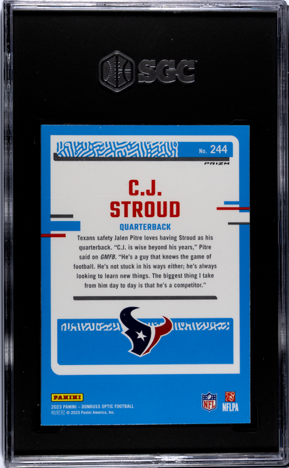 2023 Donruss Optic CJ Stroud Holo Prizm SGC 9.5