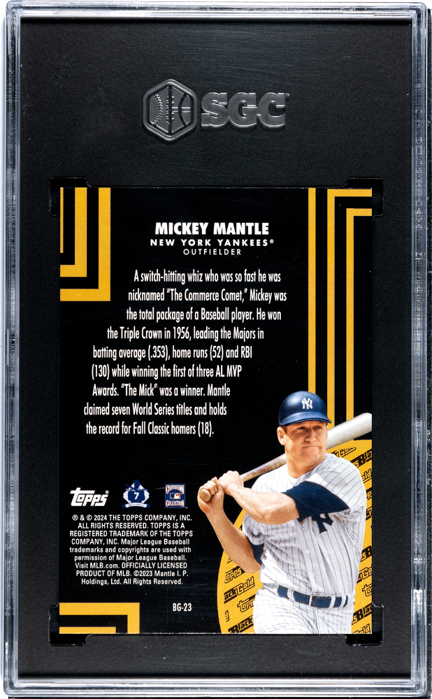 2024 Topps Update Mickey Mantle Black Gold Gold 75 SGC 9.5