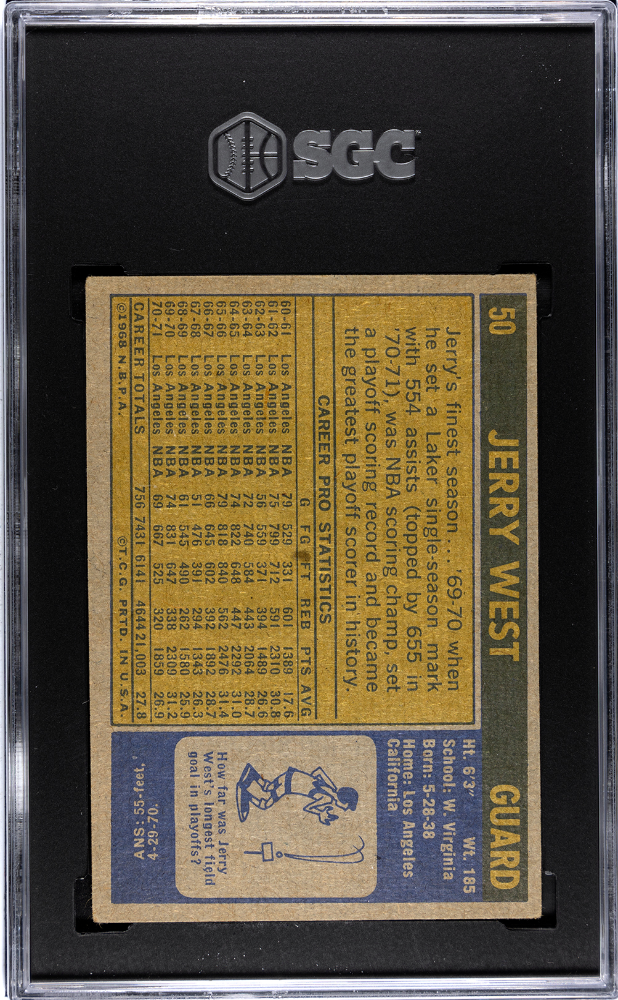 1971 Topps Jerry West SGC 1.5