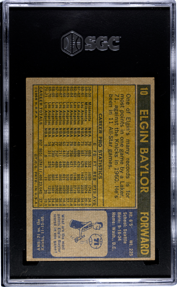 1971 Topps Elgin Baylor SGC 4