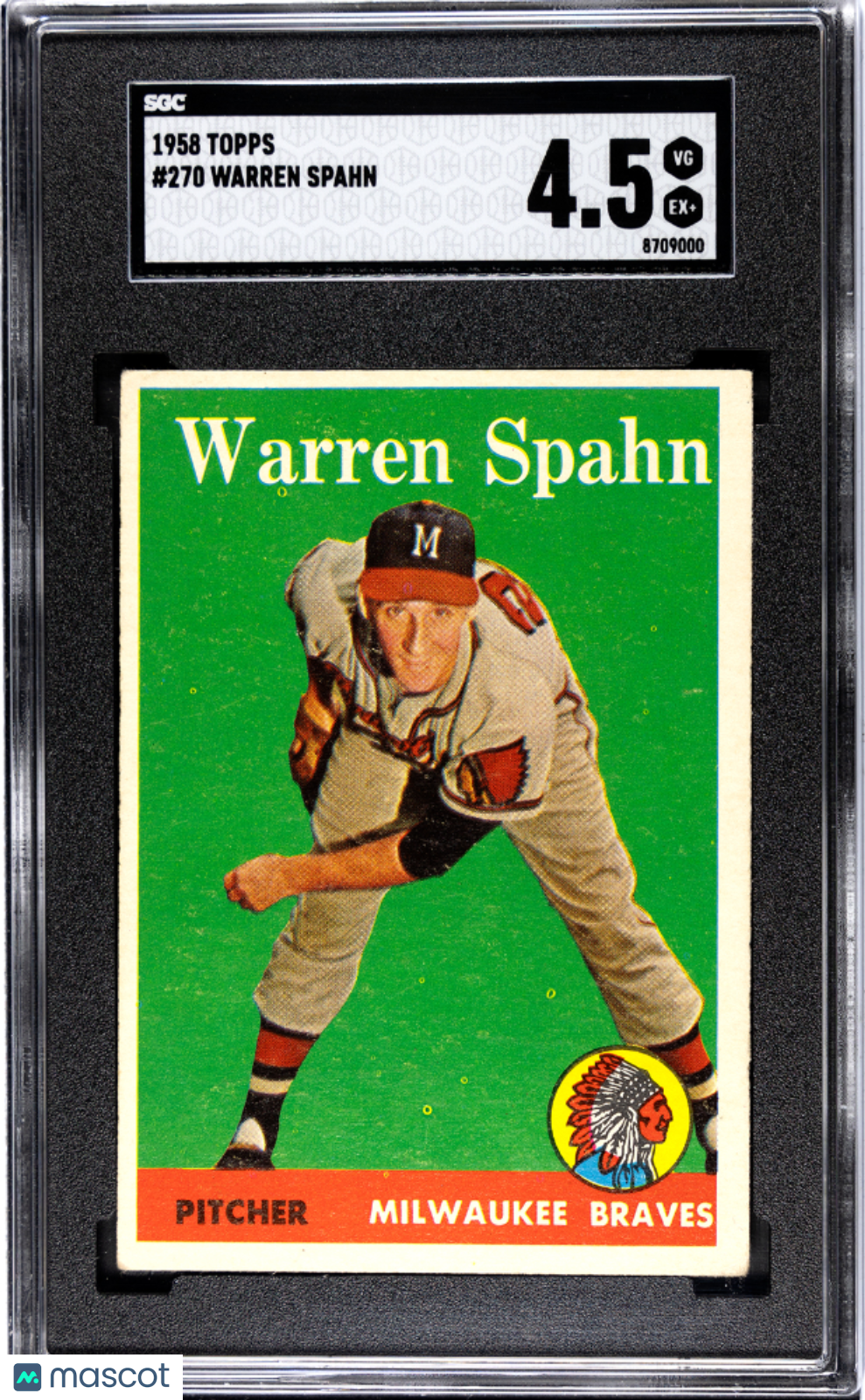 1958 Topps Warren Spahn SGC 4.5