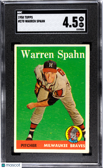 1958 Topps Warren Spahn SGC 4.5
