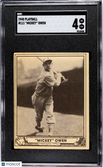 1940 Playball Mickey Owen SGC 4