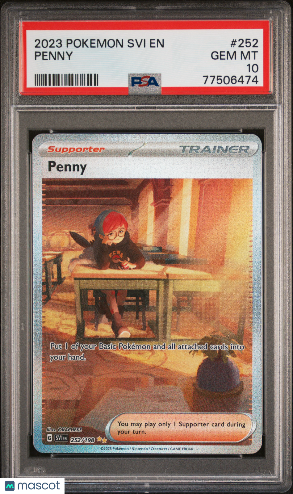 2023 Pokemon Svi EN-Scarlet & Violet Penny Special Illustration Rare PSA 10