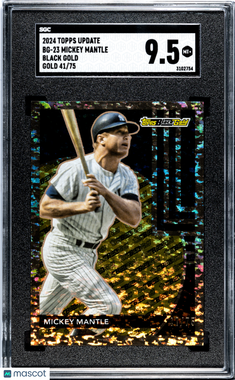 2024 Topps Update Mickey Mantle Black Gold Gold 75 SGC 9.5