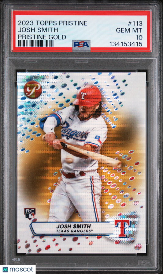 2023 Topps Pristine Josh Smith Pristine Gold /50 PSA 10