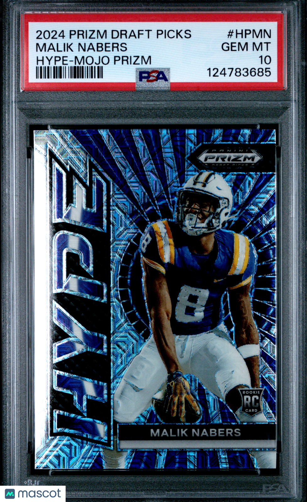 2024 Panini Prizm Draft Picks Hype Malik Nabers Mojo /25 PSA 10