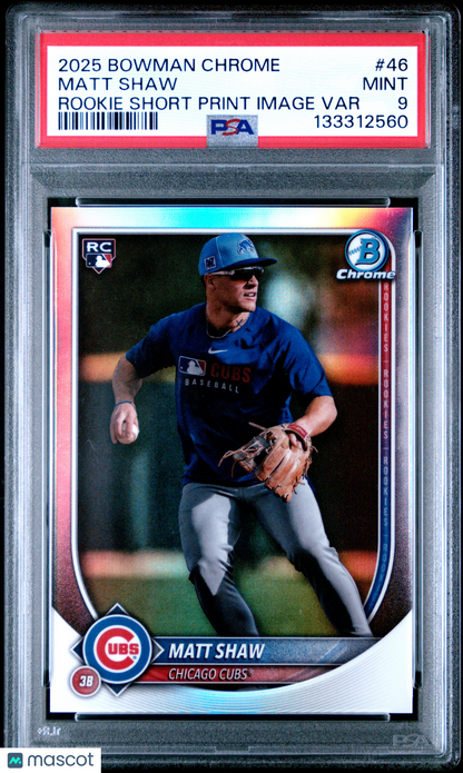 2025 Bowman Chrome Matt Shaw Image Variation PSA 9