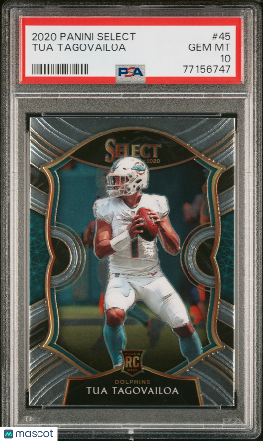 2020 Panini Select Tua Tagovailoa #45 PSA 10