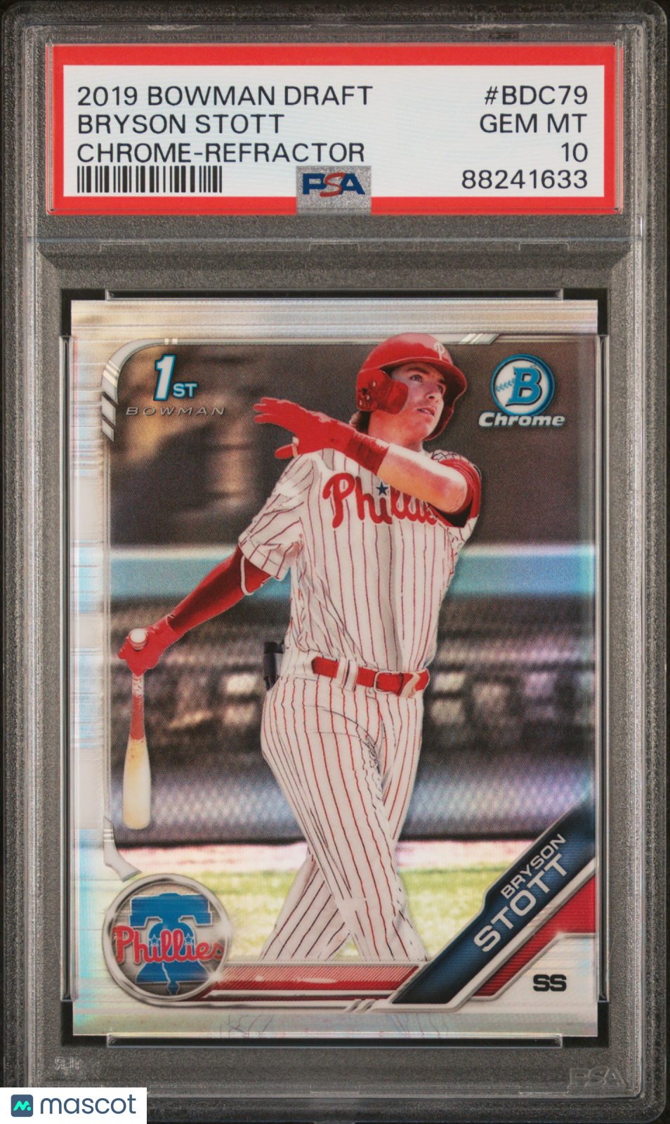2019 Bowman Draft Bryson Stott Chrome Refractor PSA 10