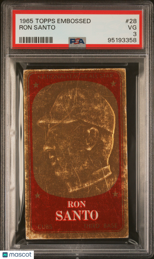 1965 Topps Embossed Ron Santo PSA 3