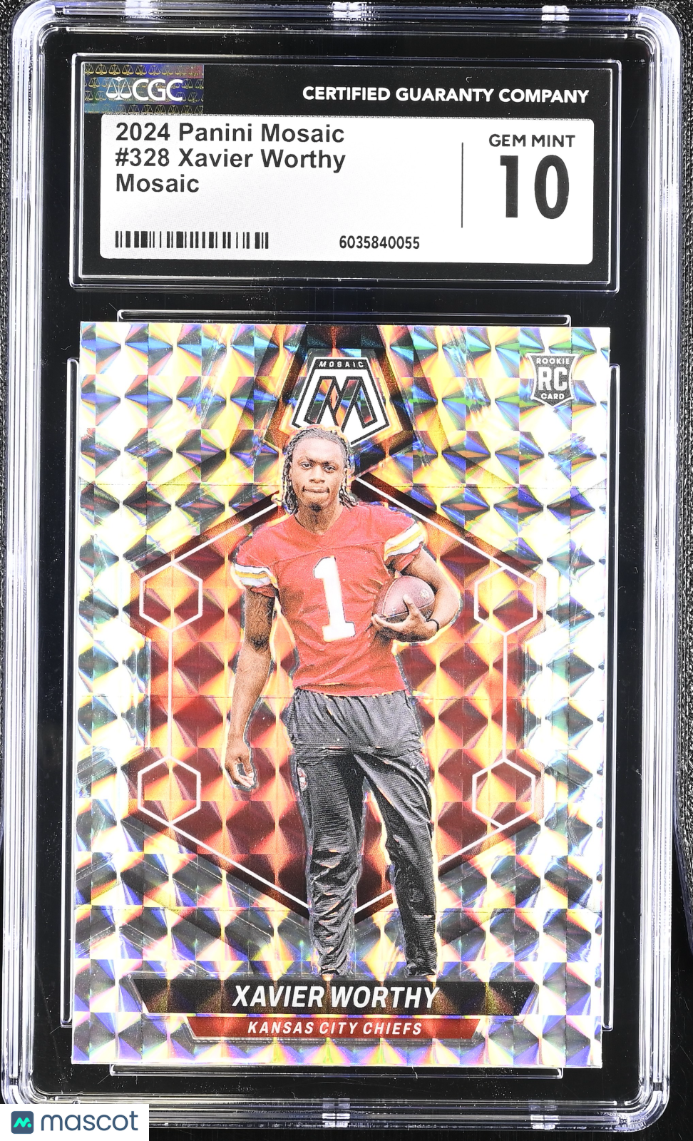 2024 Panini Mosaic Xavier Worthy Mosaic CGC 10