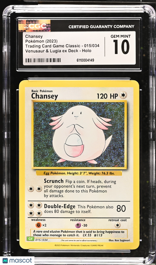 2023 Pokemon Trading Card Game Classic Chansey 015/034 CGC 10