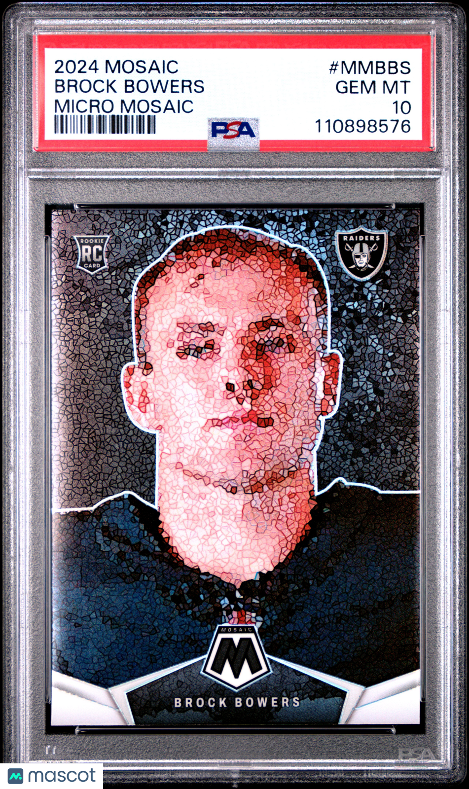 2024 Panini Mosaic Micro Mosaic Brock Bowers RC PSA 10