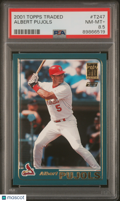 2001 Topps Traded Albert Pujols PSA 8.5