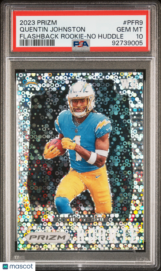 2023 Panini Prizm Prizm Flashback Rookie Quentin Johnston #PFR9 No Huddle PSA 10