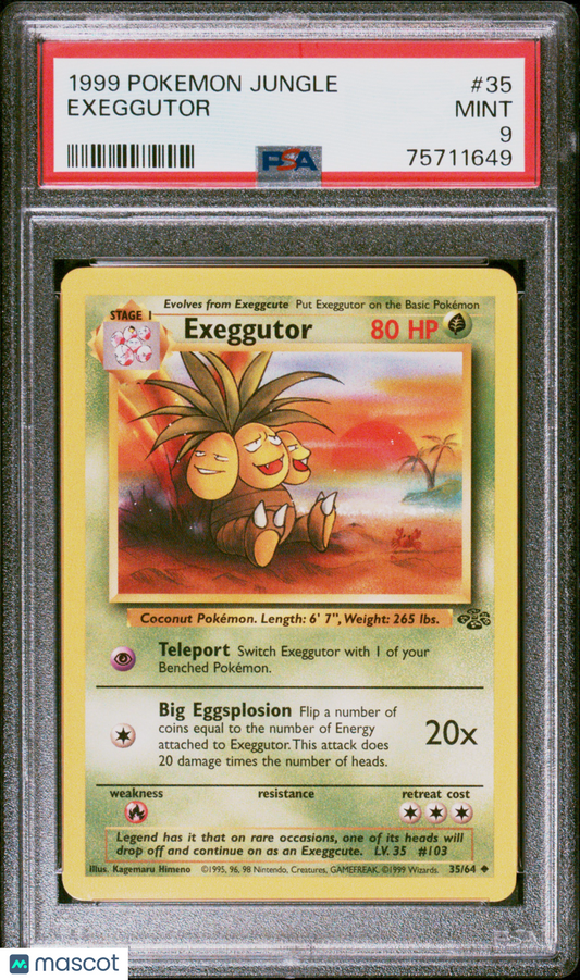 1999 Pokemon Jungle Exeggutor PSA 9