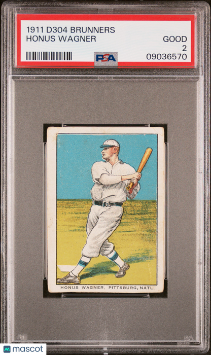 1911 D304 General Baking Co. Honus Wagner PSA 2