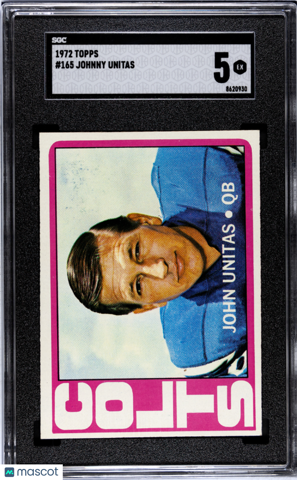 1972 Topps Johnny Unitas SGC 5