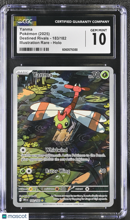 2025 Pokemon Destined Rivals Yanma Illustration Rare CGC 10