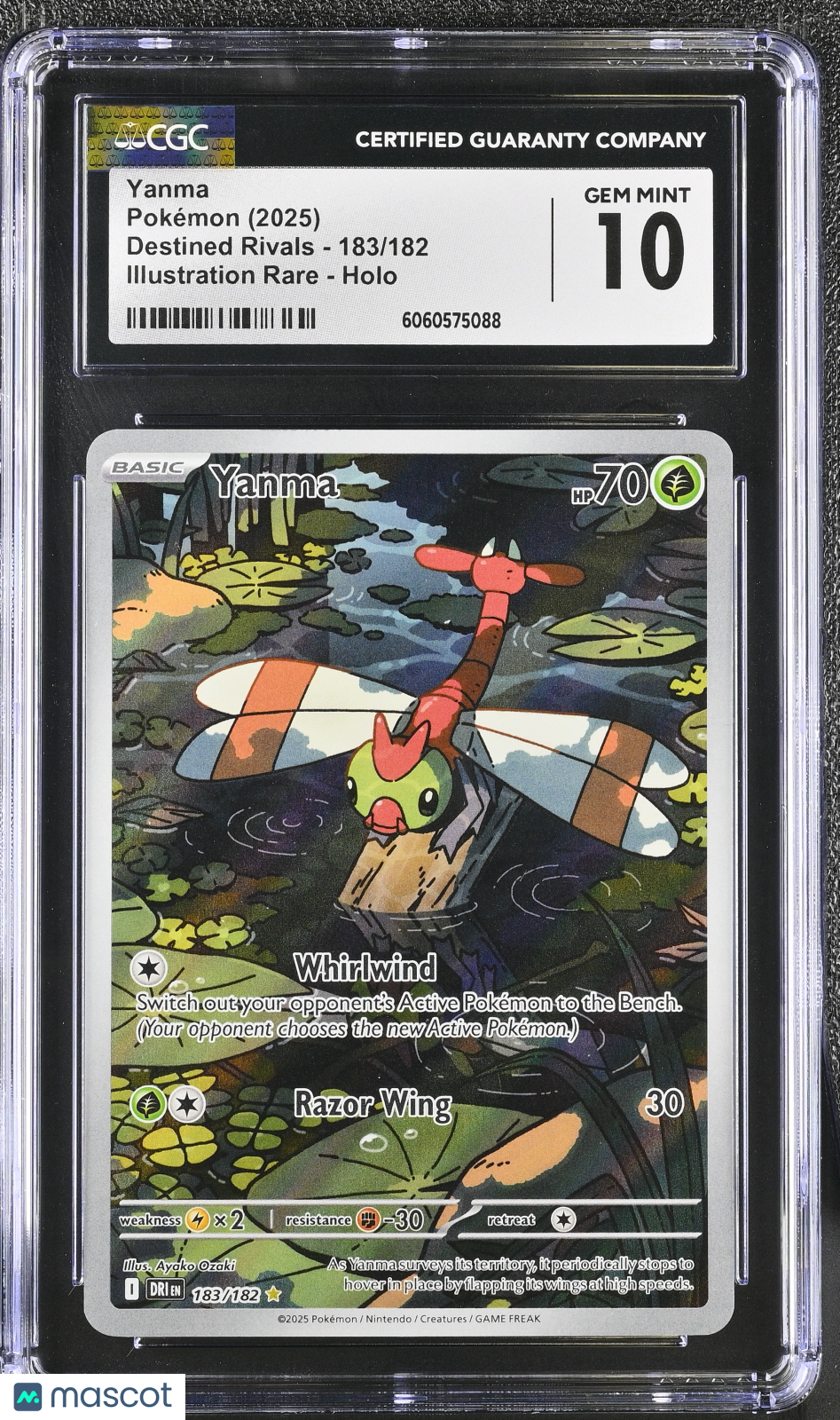 2025 Pokemon Destined Rivals Yanma Illustration Rare CGC 10