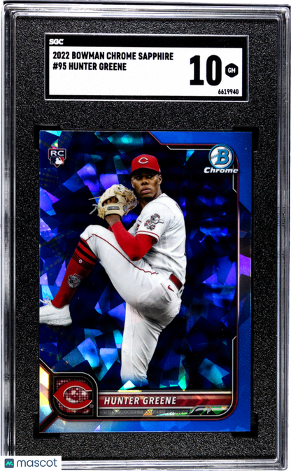 2022 Bowman Chrome Sapphire Hunter Greene SGC 10