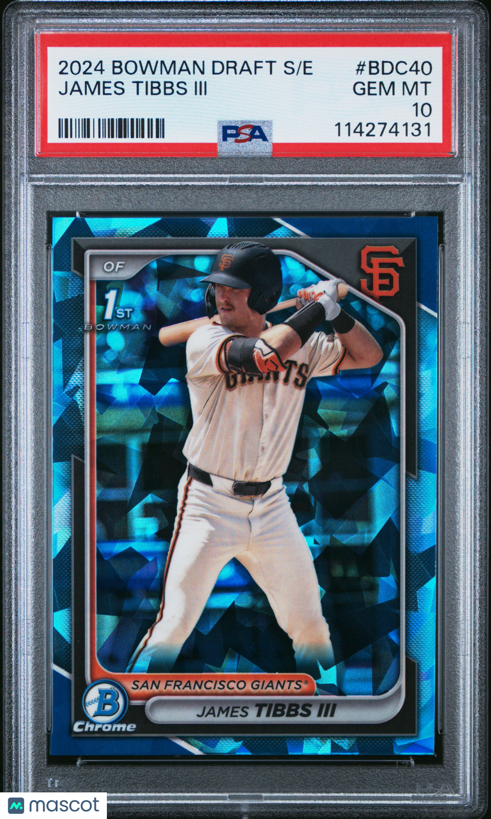2024 Bowman Draft Sapphire Edition James Tibbs III PSA 10