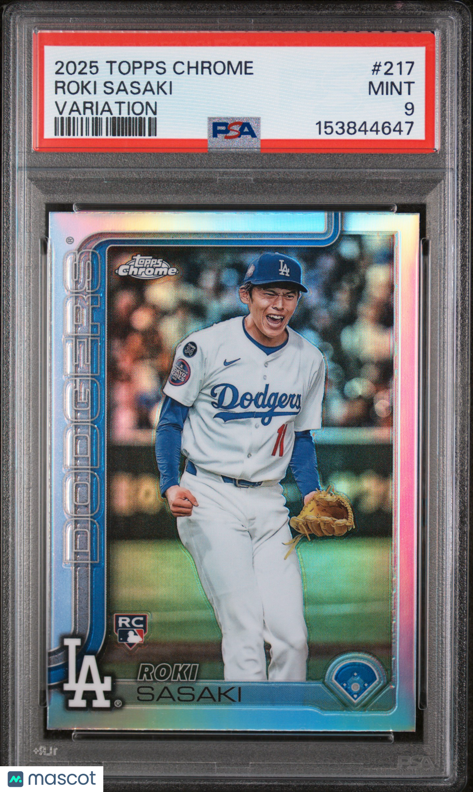 2025 Topps Chrome Roki Sasaki Variation PSA 9