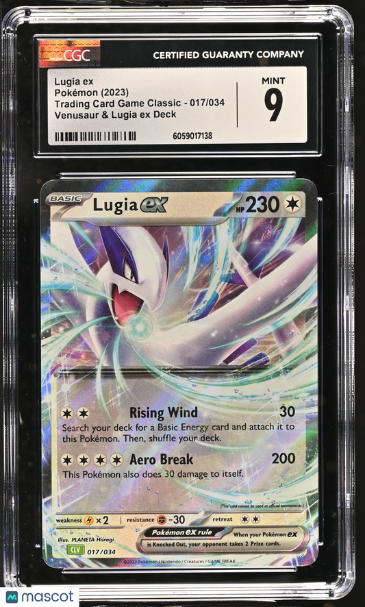 2023 Pokemon Trading Card Game Classic Lugia ex 017/034 CGC 9