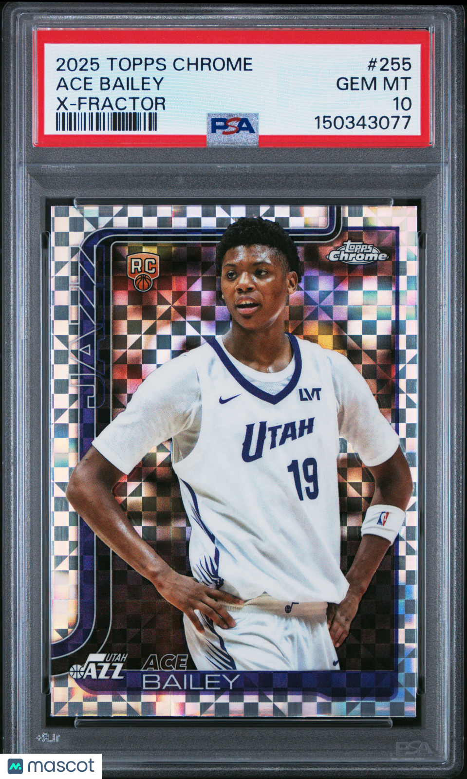 2025 Topps Chrome Ace Bailey X Fractor RC PSA 10