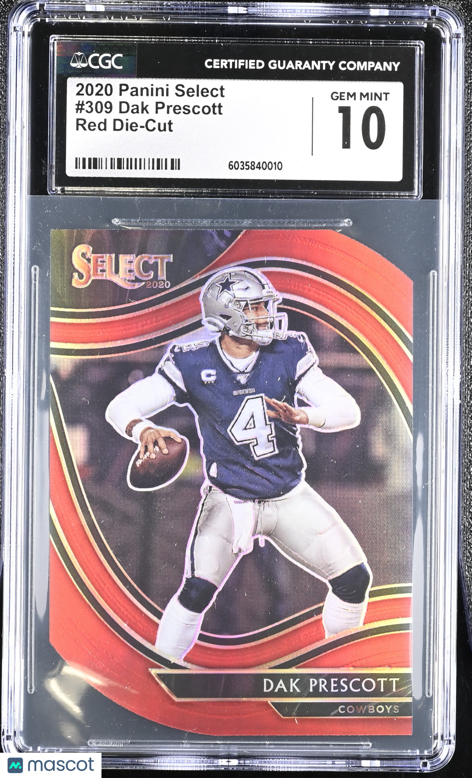 2020 Panini Select Dak Prescott Red Die-Cut CGC 10