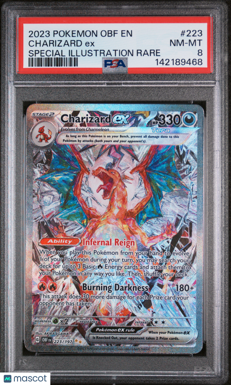 2023 Pokemon Obf EN-Obsidian Flames Charizard EX Special Illustration Rare PSA 8