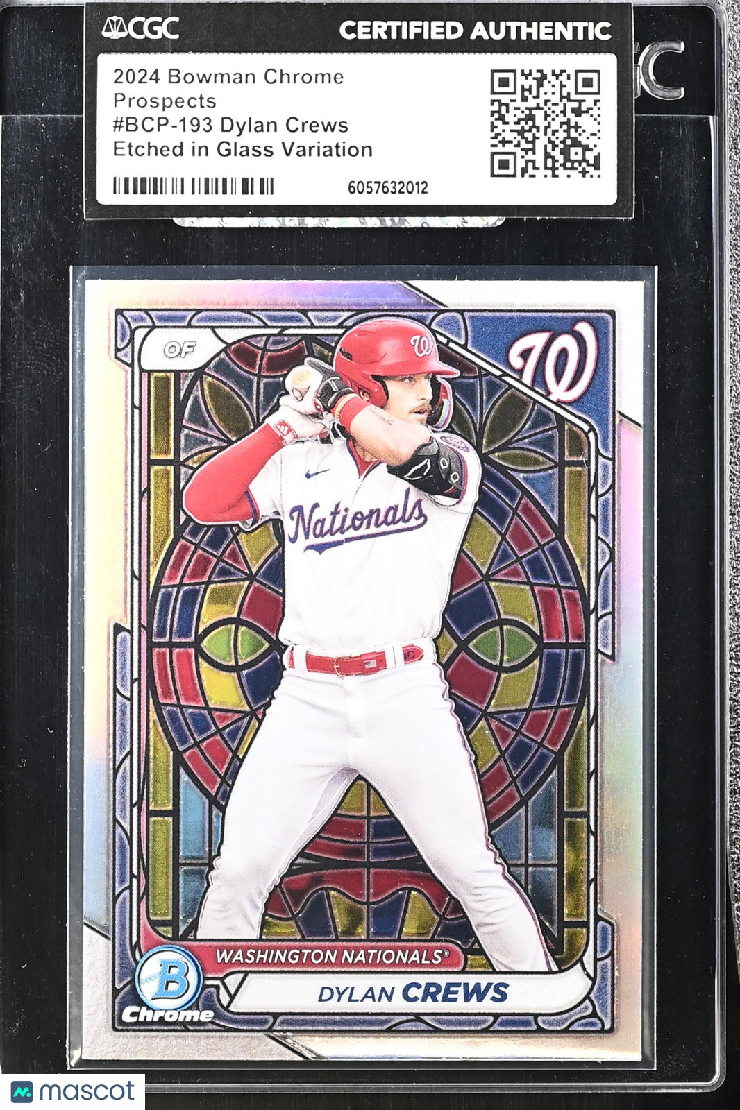 2024 Bowman Chrome Dylan Crews Etched in Glass Variation Prospects CGC Authentic