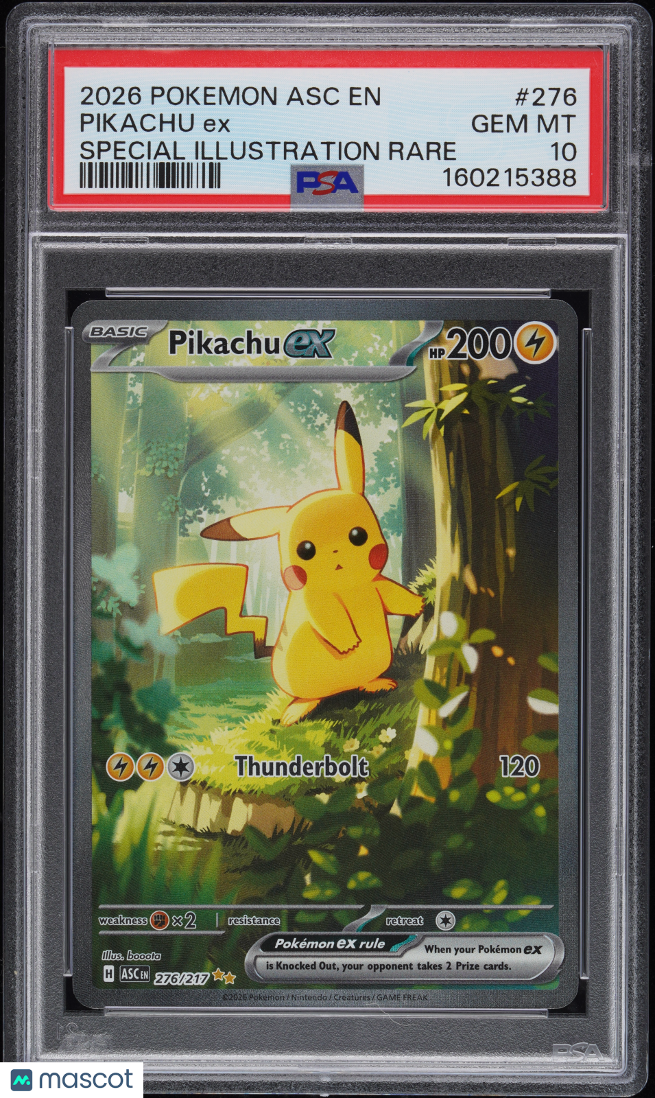 2026 Pokemon Asc EN-Ascended Heroes Pikachu EX Special Illustration Rare PSA 10