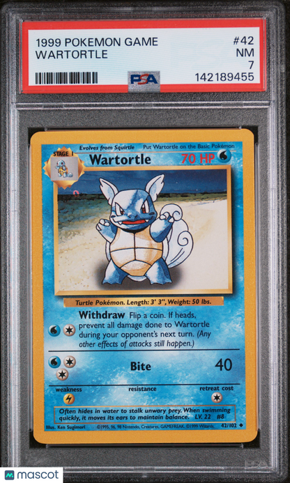 1999 Pokemon Game Wartortle PSA 7