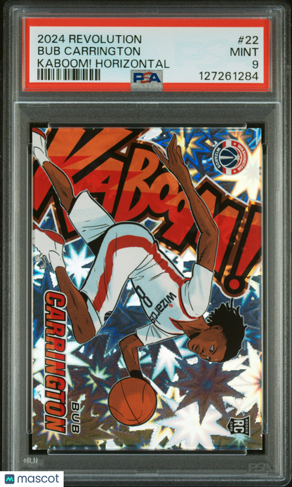 2024 Panini Revolution Kaboom! Horizontal Bub Carrington PSA 9