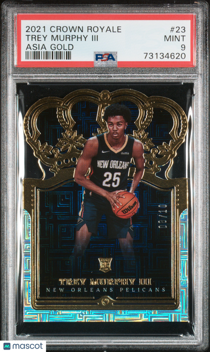 2021 Panini Crown Royale Trey Murphy III Asia Gold /10 PSA 9
