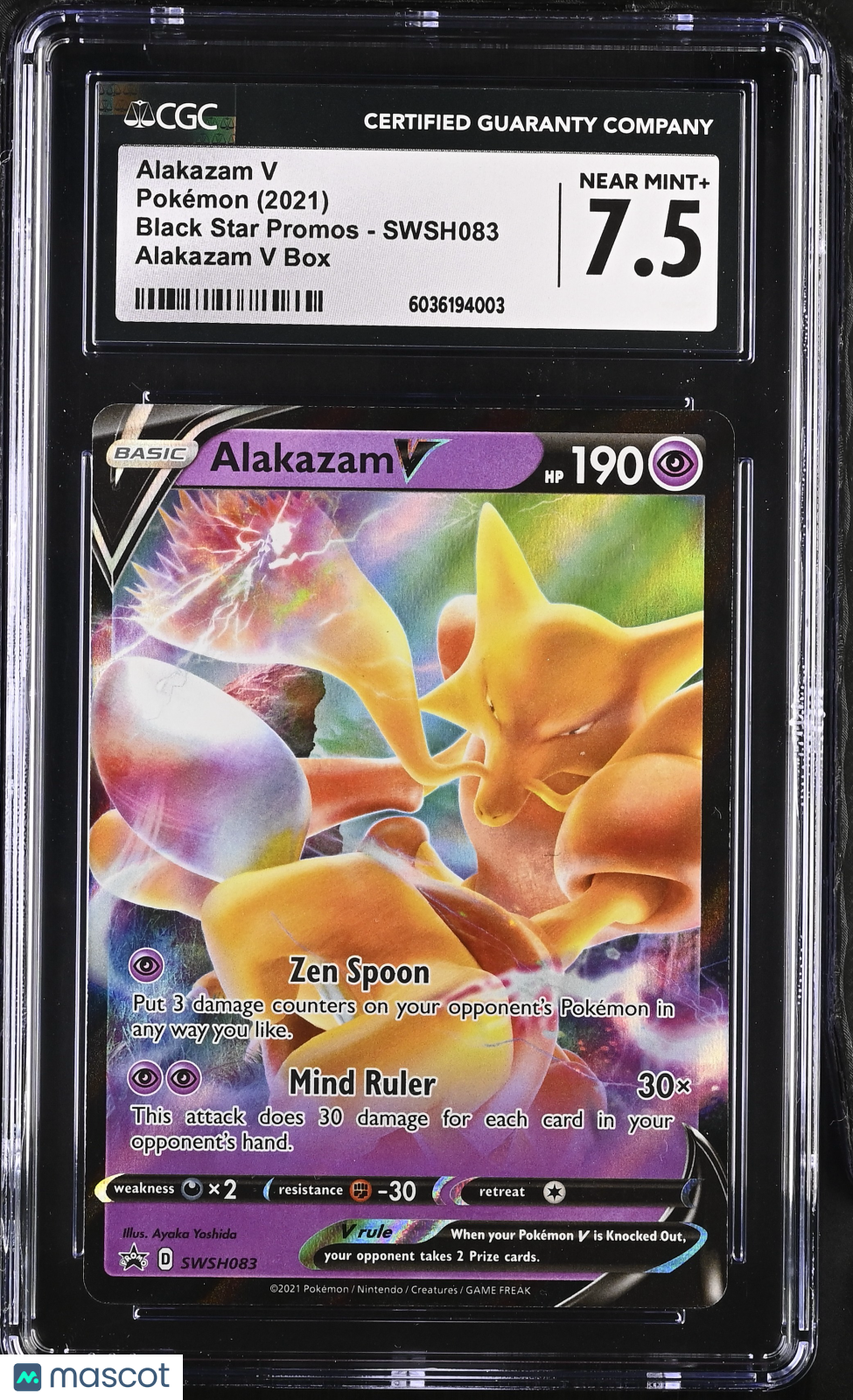 2021 Pokémon Black Star Promos Alakazam V CGC 7.5