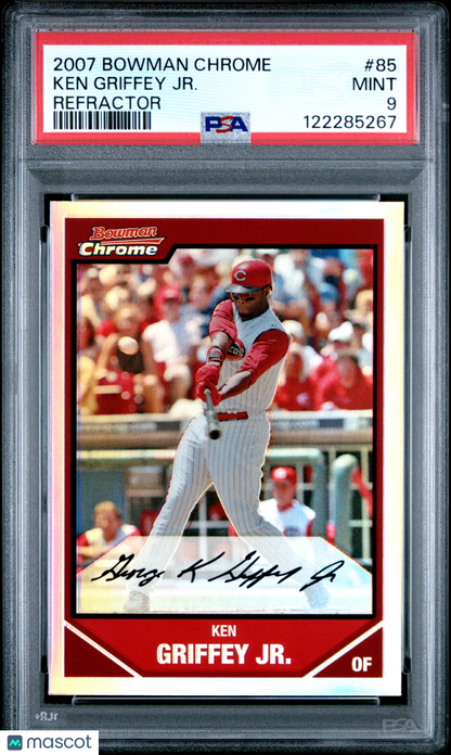 2007 Bowman Chrome Ken Griffey JR. Refractor PSA 9