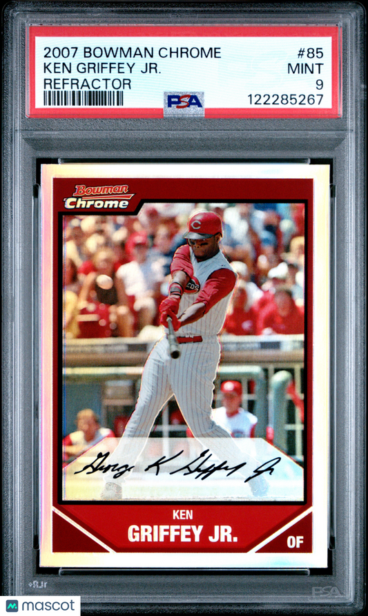 2007 Bowman Chrome Ken Griffey JR. Refractor PSA 9